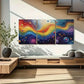 3pcs Featuring Vibrant Galaxy Abstract Metal Print Ready to Hang Art