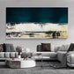 Modern Abstract Graffiti Bold Wall Art Canvas Office Home Room Framed 80x45cm