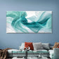 Swirling Ocean Waves Wall Art Canvas Office Home Room Framed 80x45cm