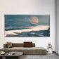 Moonlit Ocean & Seaside Wall Art Canvas Office Home Room Framed 120x60cm