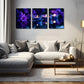 3pcs Realistic Yellow Candles Light Perfect Wall Art Set Canvas Framed 40x60cm - High Quality Print 100% Australian Made Wall Canvas Ready to Hang