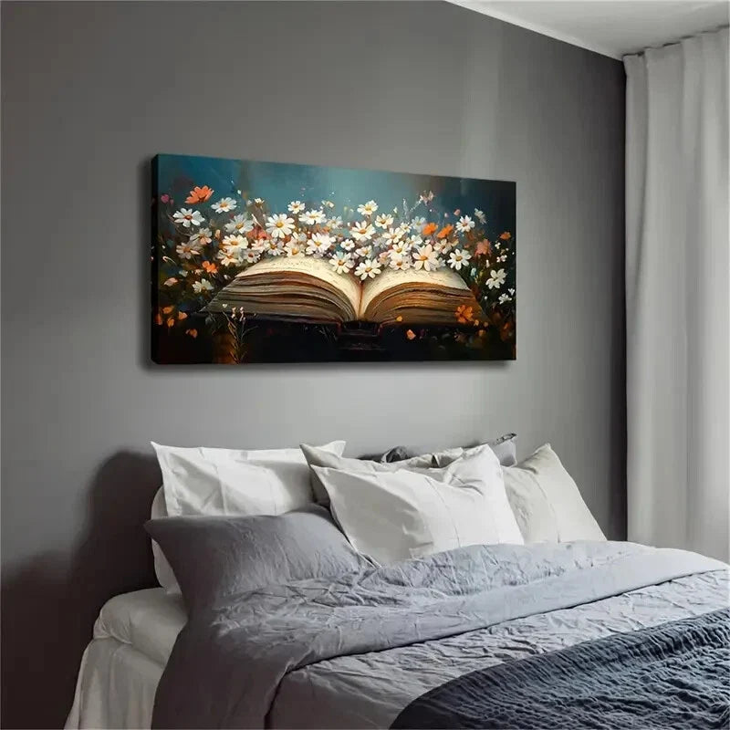 Beautiful Little Daisies Bloom Wall Art Canvas Office Home Room Framed 120x60cm