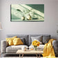 Two Potted Plants on Green Back Wall Art Canvas Office Home Room Framed 120x60cm