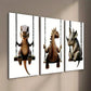 3pcs Tyrannosaurus Stegosaurus And Triceratops Wall Art Set Canvas Framed 40x60cm - High Quality Print 100% Australian Made Wall Canvas Ready to Hang