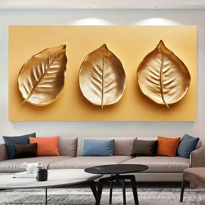 Modern Abstract Leaf Wall Art wall canvas office home room framed 120x60cm