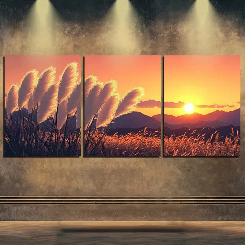 3pcs Exquisite Autumn Sun Shine Calm Perfect Wall Art Set Canvas Framed 40x60cm - High Quality Print 100% Australian Made Wall Canvas Ready to Hang