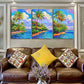 3pcs Tropical Hawaiian Palm Tree Metal Print Ready to Hang Art