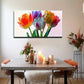 Vibrant Tulip Design Colorful Wall Art Canvas Office Home Room Framed 120x60cm