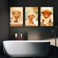 3pcs Fashion Animal Scene Abstract Painting Metal Print Ready to Hang Art