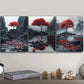 3pcss There Is A Red Maple Tree  Wall Art Set Canvas Framed 40x60cm - High Quality Print 100% Australian Made Wall Canvas Ready to Hang