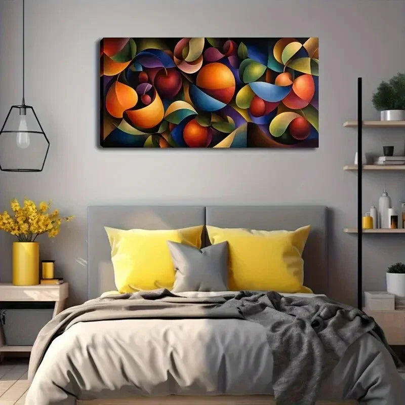 Inspired Design Vibrant Colors Wall Art Canvas Office Home Room Framed 120x60cm