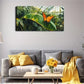 Vibrant Orange Butterfly Green Wall Art Canvas Office Home Room Framed 120x60cm
