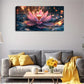 Vibrant Pink And Purple Lotus Wall Art Canvas Office Home Room Framed 120x60cm