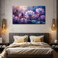 Vibrant Lotus Flower Painting Wall Art canvas office home room framed 120x60cm