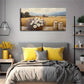 Daisies And Lavender Modern Wall Art Canvas Office Home Room Framed 120x60cm