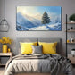 Snowy Mountain Perfect Wall Art Canvas Office Home Room Framed 80x45cm
