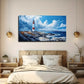 Red & White Lighthouse Coastal Wall Art Canvas Office Home Room Framed 120x60cm
