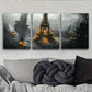 3pcss beautiful vibrant Paris Noir Wall Art Set Canvas Framed 40x60cm - High Quality Print 100% Australian Made Wall Canvas Ready to Hang