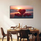 Bouquet Of Red Roses Abstract Wall Art Canvas Office Home Room Framed 120x60cm