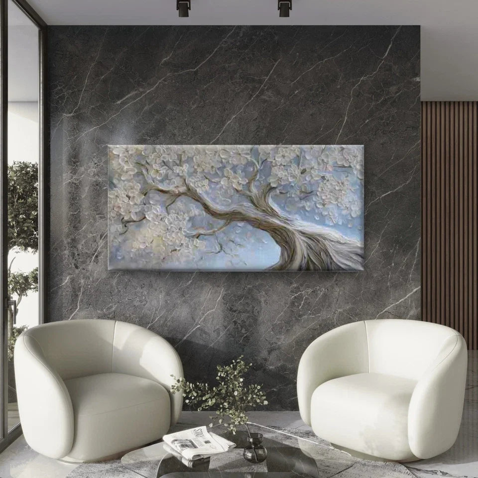 Spring Blossom Elegant Design Wall Art Canvas Office Home Room Framed 120x60cm