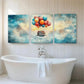3pcs Floating House Colorful Balloon Perfect Wall Art Set Canvas Framed 40x60cm - High Quality Print 100% Australian Made Wall Canvas Ready to Hang