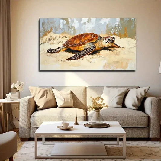 A Turtle Decorative Wall Art Canvas Office Home Room Framed 120x60cm