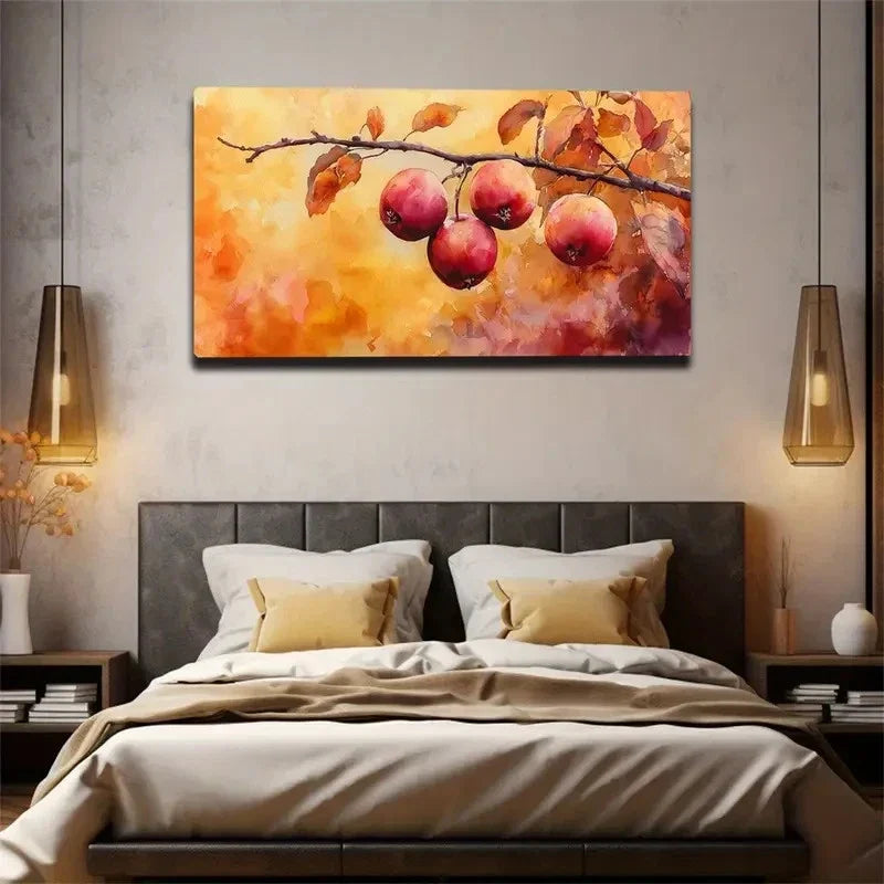 Shades Of Orange-Yellow Back Wall Art Canvas Office Home Room Framed 80x45cm
