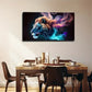 Magical Lion's Head Interior Wall Art Canvas Office Home Room Framed 120x60cm