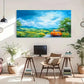 Geometric Pattern Scenery Car Wall Art Canvas Office Home Room Framed 120x60cm