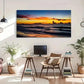 Vibrant Seaside Landscape Wall Art Canvas Office Home Room Framed 120x60cm