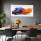 Abstract Van Colorful Splashes Wall Art Canvas Office Home Room Framed 120x60cm
