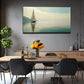 Tranquil Sailboat On Calm Wall Art Canvas Office Home Room Framed 80x45cm