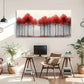 Aesthetic Red Tree Forest Décor Wall Art Canvas Office Home Room Framed 120x60cm