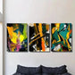 3pcs Abstract Colorful Paint Background Wall Art Set Canvas Framed 40x60cm - High Quality Print 100% Australian Made Wall Canvas Ready to Hang