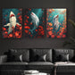 3pcs Dreamy Underwater Creatures Metal Print Ready to Hang Art