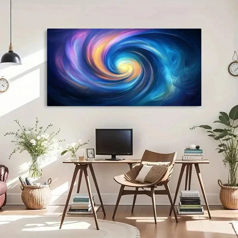 Swirling Sky Cloud Pink Décor cWall Art Canvas Office Home Room Framed 120x60cm