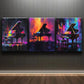 3pcs Graffiti Tripod Piano Design Colorf Perfect Wall Art Set Canvas Framed 40x60cm - High Quality Print 100% Australian Made Wall Canvas Ready to Hang