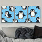3pcs Lots of cute little penguins Metal Print Ready to Hang Art