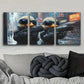 3pcs Two cute baby ducks in cyberpunk armor Metal Print Ready to Hang Art