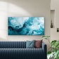 Abstract Ocean Waves Wall Art Canvas Office Home Room Framed 80x45cm