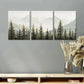 3pcs Green Forest Thre Vintage Landscape Metal Print Ready to Hang Art