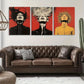 3pcs Dramatic Faces with Surreal Hair Perfect Wall Art Set Canvas Framed 40x60cm - High Quality Print 100% Australian Made Wall Canvas Ready to Hang