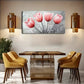 Pink Tulip White Flower Accents Wall Art Canvas Office Home Room Framed 120x60cm