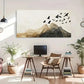 Mountain Flying Birds Classic Wall Art Canvas Office Home Room Framed 120x60cm