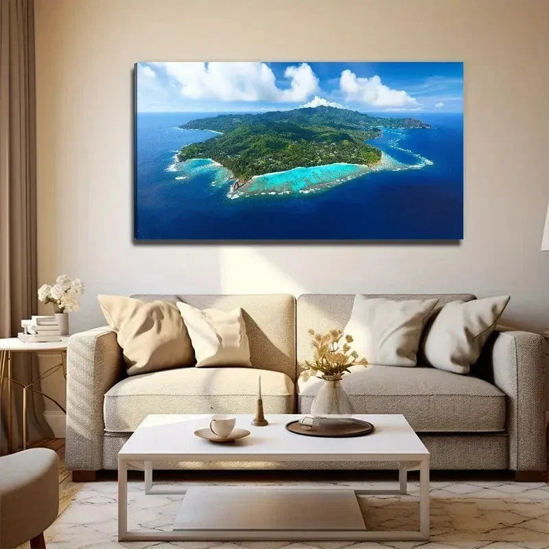 Pacific Islands Decorative Wall Art Canvas Office Home Room Framed 120x60cm