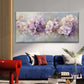 Pink Lavender & Lilac Floral Wall Art Canvas Office Home Room Framed 80x45cm