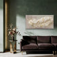Golden Sparkle Feather Wall Art Canvas Office Home Room Framed 120x60cm