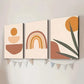 3pcs Classic Modern Style Abstract Pinewood Wall Art Set Canvas Framed 40x60cm - High Quality Print 100% Australian Made Wall Canvas Ready to Hang