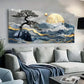 Serene Mountains Moon Landscape Wall Art Canvas Office Home Room Framed 120x60cm