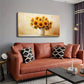 Painting with Sunflowers Wall Art canvas office home room framed 120x60cm
